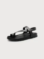 UNITYPUREMAX™ Genuine Leather Clip-Toe Gladiator Sandals for Men – Breathable Summer Buckle Flat Shoes 7