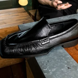 UNITYPUREMAX™ Men’s Super Soft Cowhide Square-Toe Loafers – Genuine Leather Casual & Dress Flats 5