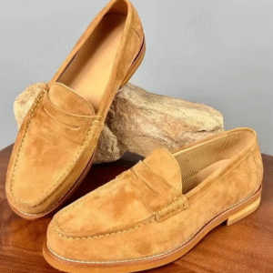 UNITYPUREMAX™ Men’s Slip-On Premium Cow Suede Loafers – Breathable Round-Toe Business & Wedding Dress Shoes