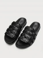 UNITYPUREMAX™ Men’s Vintage Woven Leather Sandals – Open-Toe Breathable Gladiator Beach Flats 4