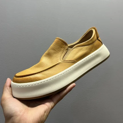 UNITYPUREMAX™ Men’s Luxury Leather Slip-On Sneakers – Genuine Cowhide Casual Sport Flats 1
