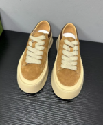 UNITYPUREMAX™ Men’s Cow Suede Leather Platform Sneakers – Retro Lace-Up Breathable Brown Casual Shoes