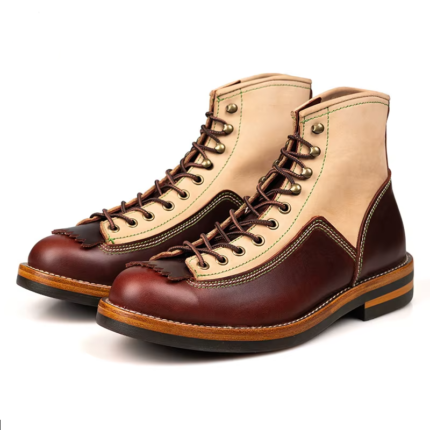 UNITYPUREMAX™ Genuine Leather Waterproof Motorcycle Boots – Unisex High-Top Thick-Soled Riding & Trekking Sneakers