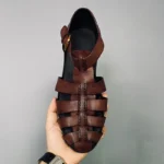 UNITYPUREMAX™ Men’s Handmade Cowhide Roman Sandals – Luxury Hollow-Out Flat Summer Shoes 3