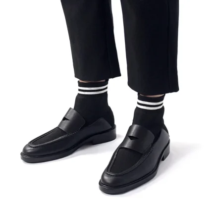 UNITYPUREMAX™ Men’s Stretch Knit Sock Boots – Pointed-Toe High-Top Leather Hybrid Business & Casual Boots 2