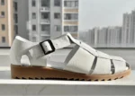 UNITYPUREMAX™ Men’s Handmade Close-Toe Leather Weave Gladiator Sandals – Woven Vintage Buckle Flats for Summer 11