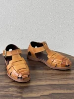 UNITYPUREMAX™ Handmade Cowhide Woven Gladiator Sandals – Men’s Vintage Buckle-Strap Summer Flats 6