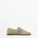 UNITYPUREMAX™ Women’s Retro Cowhide Suede Loafers – British Style Minimalist Buckle Flats for Spring & Autumn 1
