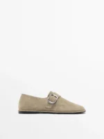 UNITYPUREMAX™ Women’s Retro Cowhide Suede Loafers – British Style Minimalist Buckle Flats for Spring & Autumn 1