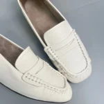 UNITYPUREMAX™ Women’s Cowhide Leather Vintage Loafers – Square-Toe Slip-On Flats with Pleated Detail 5