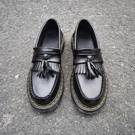 UNITYPUREMAX™ Men’s Genuine Leather Tassel Loafers – Retro British Style Slip-On Business & Casual Shoes 1