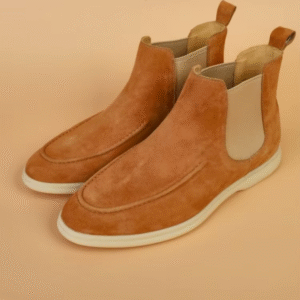 UNITYPUREMAX™ Handmade Leather Suede Chelsea Boots – Men’s Business-Casual Slip-On Designer Mid-Calf Boots
