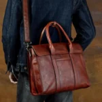 UNITYPUREMAX™ Handmade Genuine Cowhide Leather Business Briefcase – Men’s Premium Shoulder & Laptop Bag 5