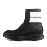 UNITYPUREMAX™ Korean Style Cowhide Height-Increase Platform Ankle Boots – Men’s Mixed-Color Leather Zip High-Top Boots 14