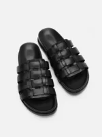 UNITYPUREMAX™ Men’s Vintage Woven Leather Sandals – Open-Toe Breathable Gladiator Beach Flats 3