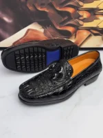 UNITYPUREMAX™ Men’s Handmade Crocodile Leather Loafers – Luxury Business & Casual Slip-On Dress Shoes 3