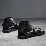 UNITYPUREMAX™ Men’s Genuine Leather High-Top Gladiator Sandals – Zipper Roman Summer Footwear 3