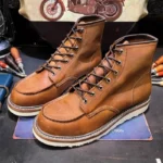 UNITYPUREMAX™ American Retro Genuine Leather Workwear Boots – High-Top Motorcycle Lace-Up Desert Ankle Shoes for Men 2