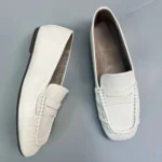 UNITYPUREMAX™ Women’s Cowhide Leather Vintage Loafers – Square-Toe Slip-On Flats with Pleated Detail 3