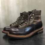 UNITYPUREMAX™ Handmade Winter Wool-Lined Leather Motorcycle Boots – Vintage Cowhide High-Top Warm Work Cargo Shoes for Men 11