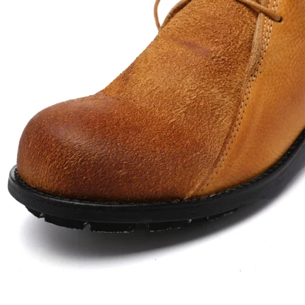 UNITYPUREMAX™ Handcrafted Calf Leather Goodyear Retro Dress Boots – Unisex Round-Toe Oversized Chelsea-Inspired Lace Boots 2