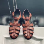 UNITYPUREMAX™ Men’s Handmade Cowhide Roman Sandals – Luxury Hollow-Out Flat Summer Shoes 7