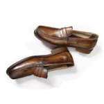UNITYPUREMAX™ Men’s Genuine Leather British Loafers – Handmade Pointed-Toe Dress Shoes for Weddings & Summer Events 5