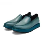 UNITYPUREMAX™ Men’s Handmade Genuine Leather Thick-Soled Loafers – Breathable Casual Flats for Spring & Autumn 1