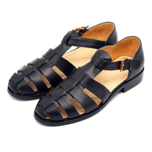 UNITYPUREMAX™ Men’s Handmade Gladiator Sandals – Genuine Leather Vintage Buckle Strap Summer Flats