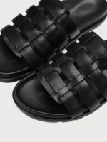 UNITYPUREMAX™ Men’s Vintage Woven Leather Sandals – Open-Toe Breathable Gladiator Beach Flats 6