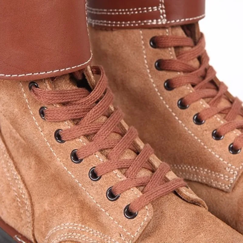 UNITYPUREMAX™ Handmade Retro Leather Hiking Boots – High-Top Wear-Resistant Outdoor Desert Boots for Men 6