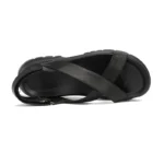 UNITYPUREMAX™ Men’s Genuine Leather Platform Sandals – Thick-Soled Hook & Loop Beach Shoes 9