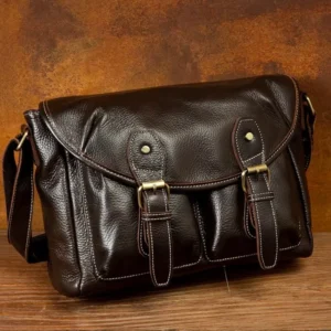UNITYPUREMAX™ Fashion Cowhide Crossbody Shoulder Bag – Horizontal Commuter-Style Genuine Leather Messenger 1