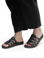 UNITYPUREMAX™ Men’s Vintage Woven Leather Sandals – Open-Toe Breathable Gladiator Beach Flats 2