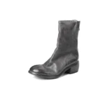 UNITYPUREMAX™ Women’s Italian-Washed Genuine Leather Pleated Mid-Calf Boots – Handmade Back-Zip Chelsea Style 11
