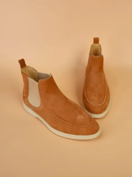 UNITYPUREMAX™ Handmade Leather Suede Chelsea Boots – Men’s Business-Casual Slip-On Designer Mid-Calf Boots 2