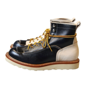 UNITYPUREMAX™ Men’s Japanese Retro Patchwork Leather Boots – Handmade Cowhide Lace-Up Motorcycle Ankle Boots