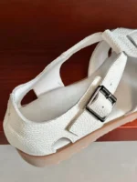 UNITYPUREMAX™ Men’s Handmade Close-Toe Leather Weave Gladiator Sandals – Woven Vintage Buckle Flats for Summer 12