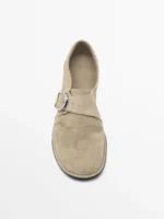 UNITYPUREMAX™ Women’s Retro Cowhide Suede Loafers – British Style Minimalist Buckle Flats for Spring & Autumn 8
