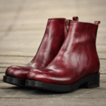 UNITYPUREMAX™ Handmade Men’s Genuine Leather Chelsea Boots — Italian Round-Toe Zip Platform Ankle Work Boots