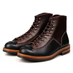 UNITYPUREMAX™ Genuine Leather Waterproof Motorcycle Boots – Unisex High-Top Thick-Soled Riding & Trekking Sneakers 3