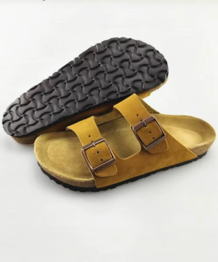 UNITYPUREMAX™ Men’s Split Leather Buckle Sandals – Comfortable Open-Toe Platform Beach Shoes