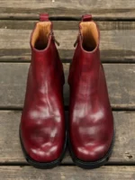UNITYPUREMAX™ Handmade Men’s Genuine Leather Chelsea Boots — Italian Round-Toe Zip Platform Ankle Work Boots 5