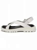 UNITYPUREMAX™ Men’s Genuine Leather Platform Sandals – Thick-Soled Hook & Loop Beach Shoes 2