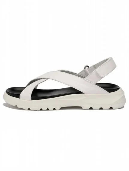 UNITYPUREMAX™ Men’s Genuine Leather Platform Sandals – Thick-Soled Hook & Loop Beach Shoes 2