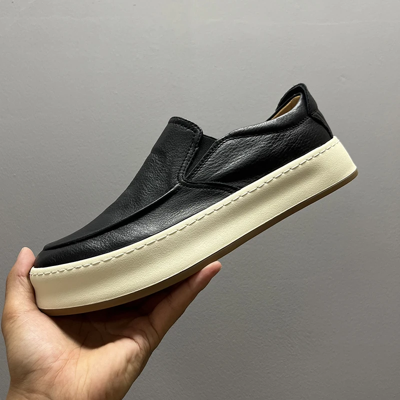 UNITYPUREMAX™ Men’s Luxury Leather Slip-On Sneakers – Genuine Cowhide Casual Sport Flats 3