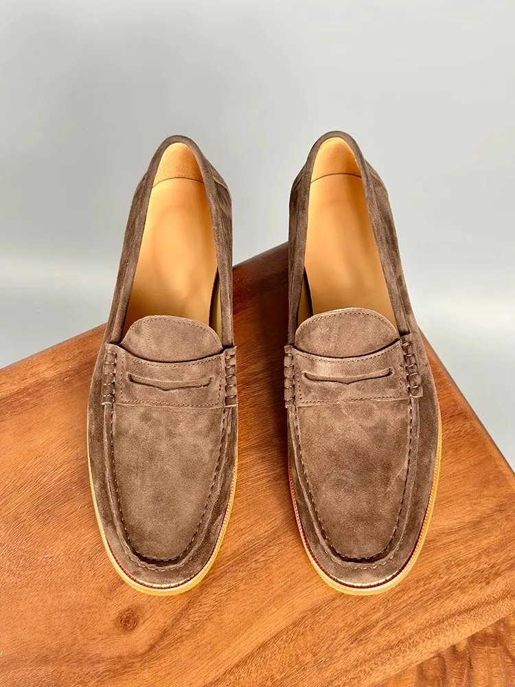 UNITYPUREMAX™ Men’s Slip-On Premium Cow Suede Loafers – Breathable Round-Toe Business & Wedding Dress Shoes 3