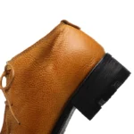 UNITYPUREMAX™ Handcrafted Calf Leather Goodyear Retro Dress Boots – Unisex Round-Toe Oversized Chelsea-Inspired Lace Boots 5