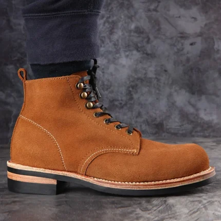 UNITYPUREMAX™ Men’s Autumn Cowhide High-Top Vintage Work & Motorcycle Boots – Retro Leather Platform Ankle Boots 2