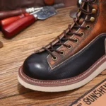 UNITYPUREMAX™ Men’s Retro Goodyear-Welted Monkey Boots | Canvas & Leather Moc-Toe Heritage Boots 2
